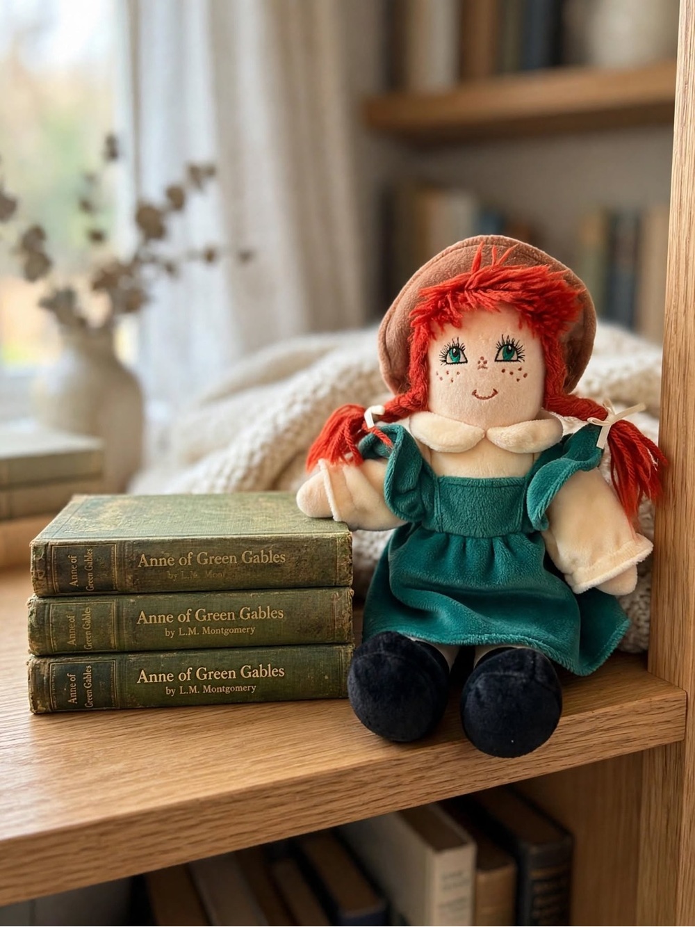Vintage Anne of Green Gables Plush Doll Avonlea Traditions Inc Dress 12”
